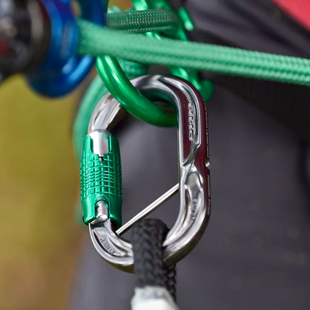 Explore the DMM Ultra O Locksafe Carabiner at Mower City. Ideal for tree care, rope access, and more, its symmetrical oval shape and Taperlock closing ensure secure connections. Shop online for pickup in Albury NSW. Serving Albury, Wodonga, and nearby areas.Your local arbory, tree climbing experts. inaction with ropes