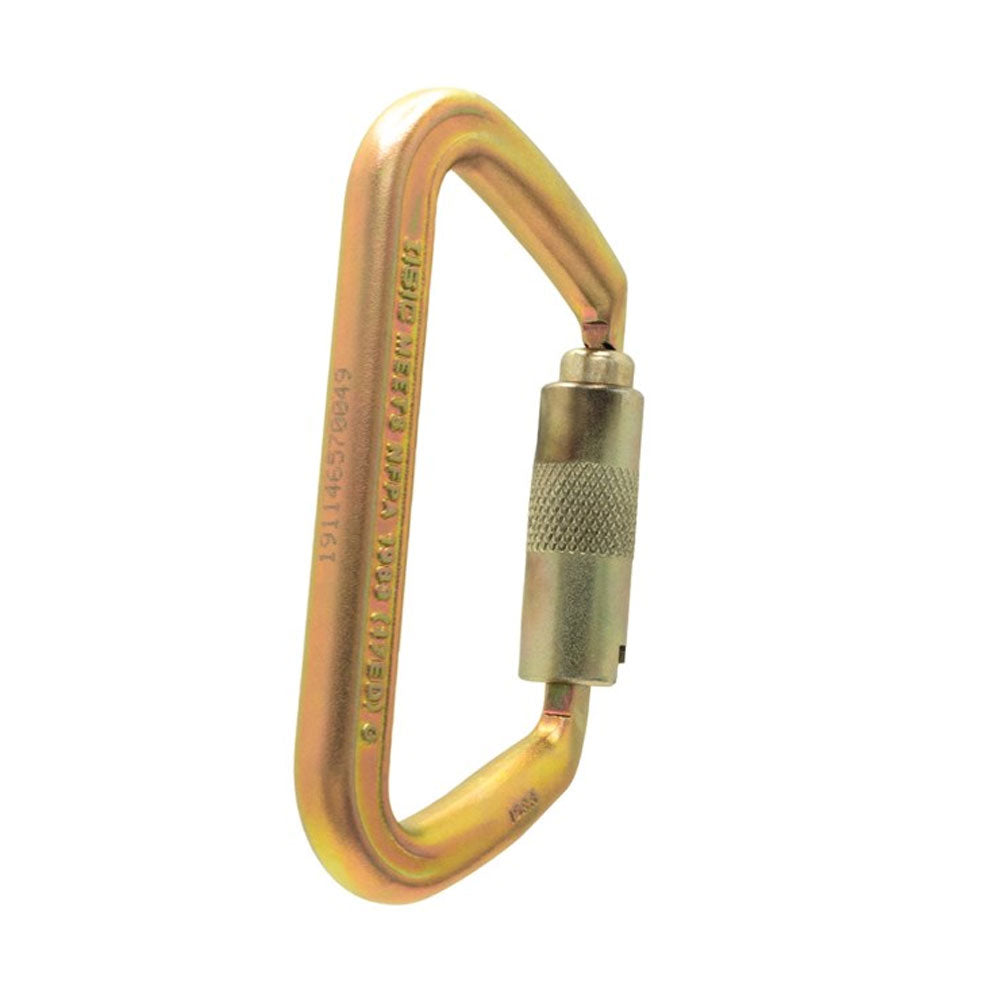 Explore the ISC Small Iron Wizard Karabiner, a robust rigging essential with a 70kN rating. Find yours at Mower City Albury and tackle every job with confidence. Your arbory and outdoor power equipment experts, serving Albury, Wodonga, and beyond. side angle