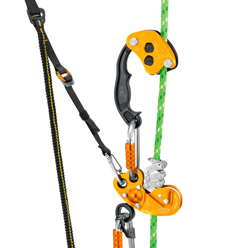 Enhance your climbing efficiency with the Petzl Chicane braking device. Compatible with Zigzag and Zigzag Plus Prusiks, it offers continuous friction on descents. Find it at Mower City Albury - come in-store today for all your climbing equipment and clothing needs.  ropes