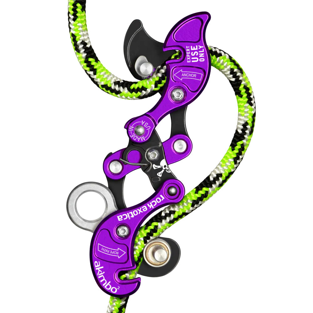 Rock Exotica Akimbo² climbing tool for arborists – lightweight, SRS and MRS compatible, available at Mower City Albury front view