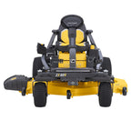 Front view of Cub Cadet Z3 60 S zero turn mower with steering wheel control, 60” deck and 24HP Kawasaki engine. Built for larger blocks and slopes. Available at Mower City Albury.