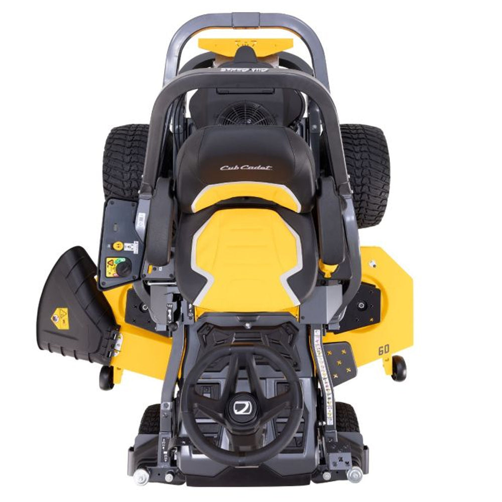Top view of Cub Cadet Z3 60 S zero turn mower with steering wheel control, 60” deck and 24HP Kawasaki engine. Built for larger blocks and slopes. Available at Mower City Albury.