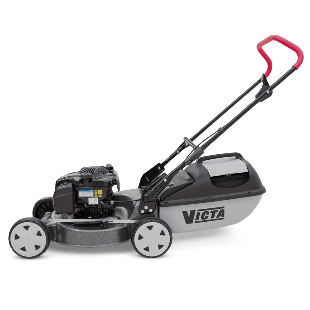 Victa lawn mower on a white background