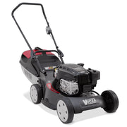 Victa Mustang 850 19” push mower with 190cc Briggs & Stratton engine and alloy deck. Built for tougher mowing conditions. Available at Mower City Albury.