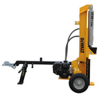 Yellow Dewalt log splitter on a white background available from Mower City Albury - 28 Tonne