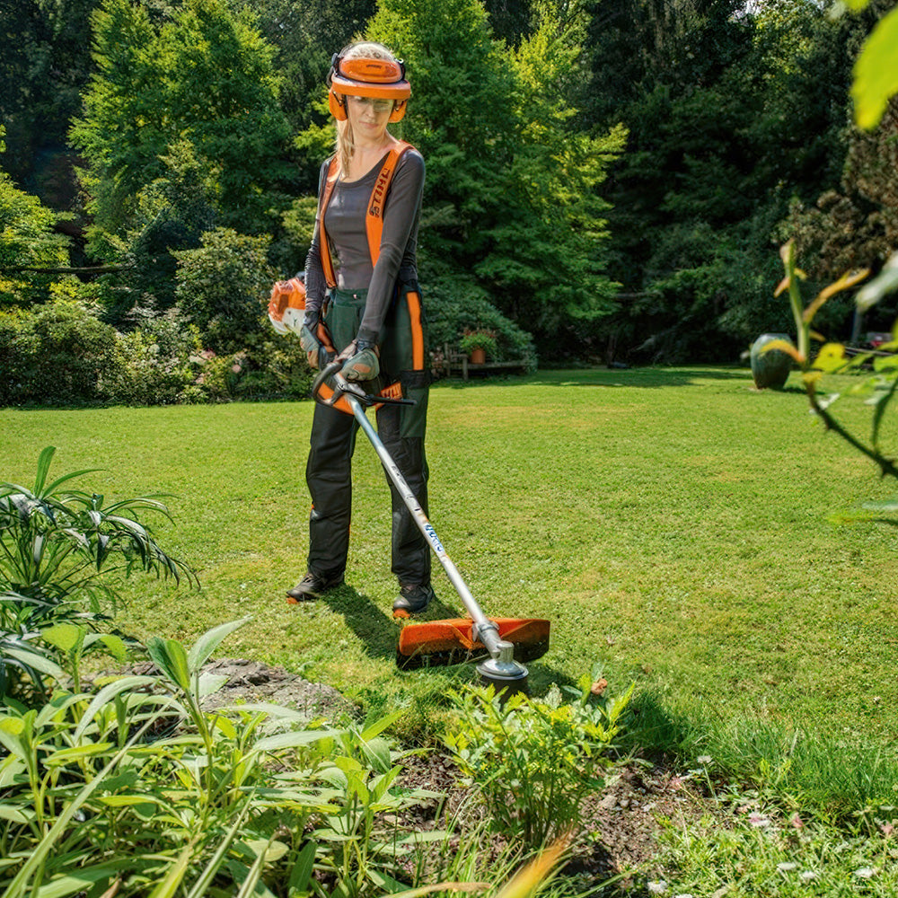 STIHL FS 94 RC-E petrol grass trimmer with loop handle, AutoCut head and harness – available at Mower City Albury. 2