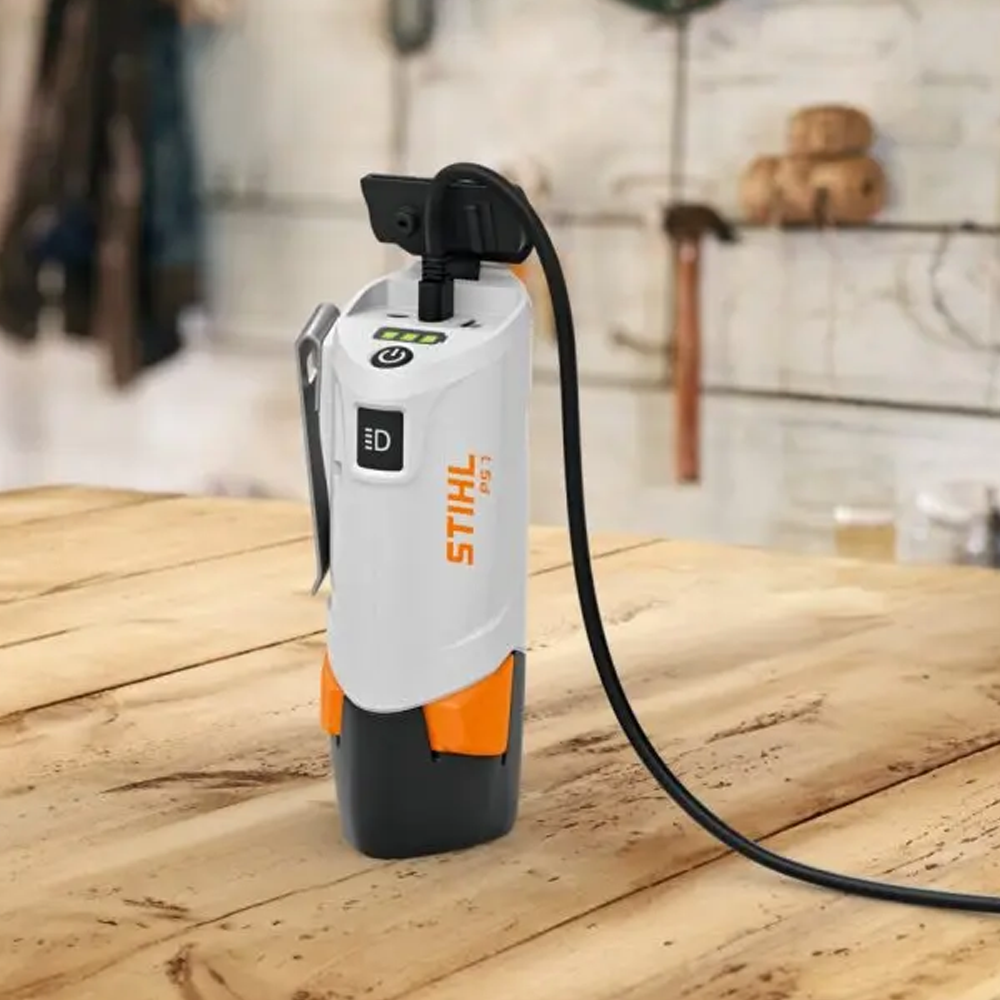Portable power on the go. The STIHL PS 1 is a multi-function power bank, torch, and charger for AS 2 batteries — ideal for worksites, outdoor use, and staying connected off-grid. Available now at Mower City Albury. charging 