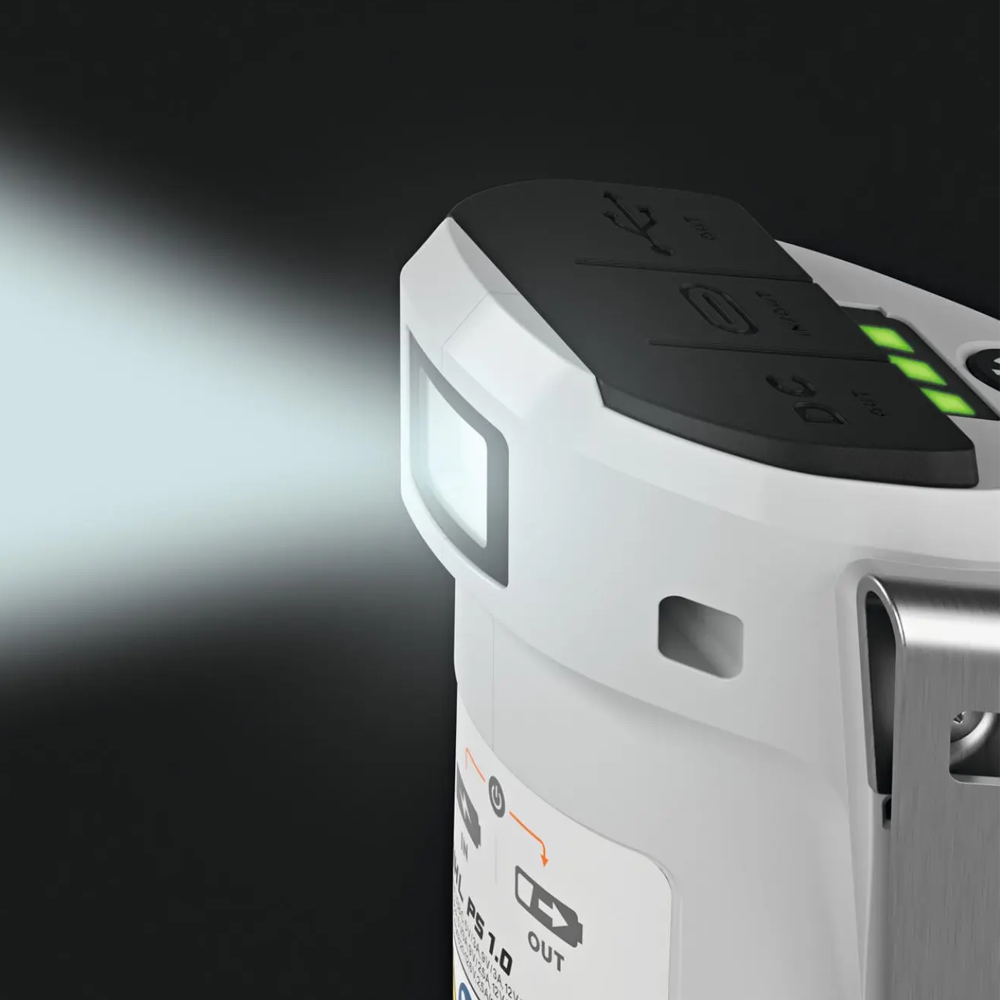Portable power on the go. The STIHL PS 1 is a multi-function power bank, torch, and charger for AS 2 batteries — ideal for worksites, outdoor use, and staying connected off-grid. Available now at Mower City Albury. torch function