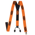 Solidur Orange 3-in-1 braces that attach with buttons, clips or loops. Fit Solidur chainsaw trousers. Adjustable length. Mower City Albury.
