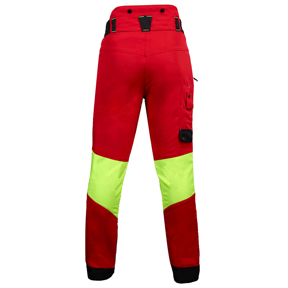 Solidur Felin Pants - back view - Light, stretch Class 1 Design A chainsaw trousers with 5-layer protection and water-repellent fabric. Ideal for firewood and farm work. Albury.