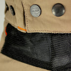 mesh detail of solidur Breathable Class 1 Design A chainsaw trousers for hot weather. Mesh vents, CoolMax lining, stretch fabric. Standard and long leg. Mower City Albury.