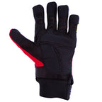 Right hand palm side solidur Class 1 chainsaw gloves with protection on both hands. Grain leather palm, supple fit, hook-and-loop wrist. Available at Mower City Albury.