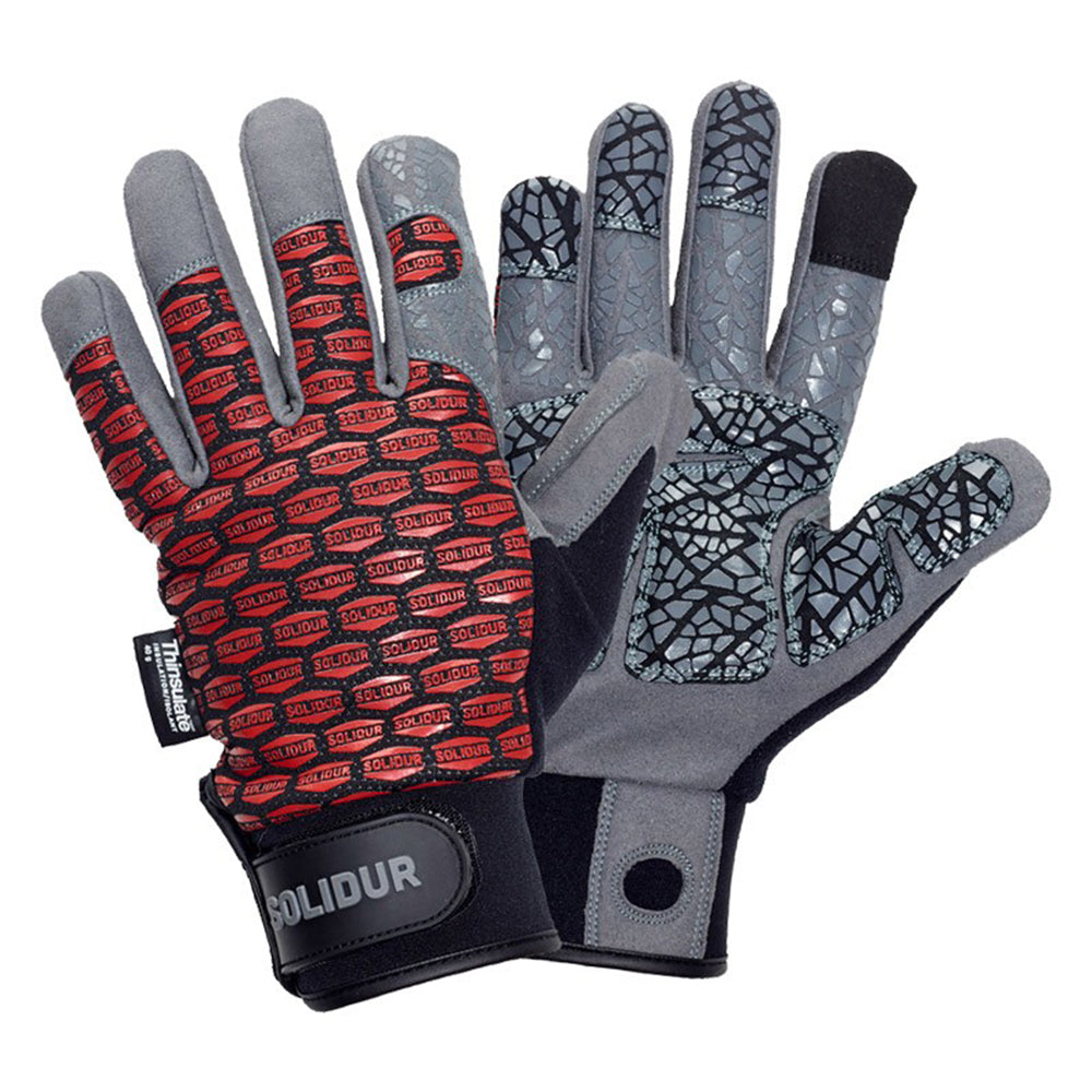 Solidur Insulated winter work gloves with Thinsulate lining and windproof, waterproof GORE Windstopper layer. Touchscreen fingertip. Albury.