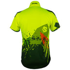 Solidur short sleeve Lightweight fluorescent work polo in yellow Quick drying, UPF 40+ sun protection. Mower City Albury. Back