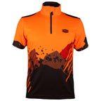 Solidur short sleeve Lightweight fluorescent work polo in orange Quick drying, UPF 40+ sun protection. Mower City Albury.