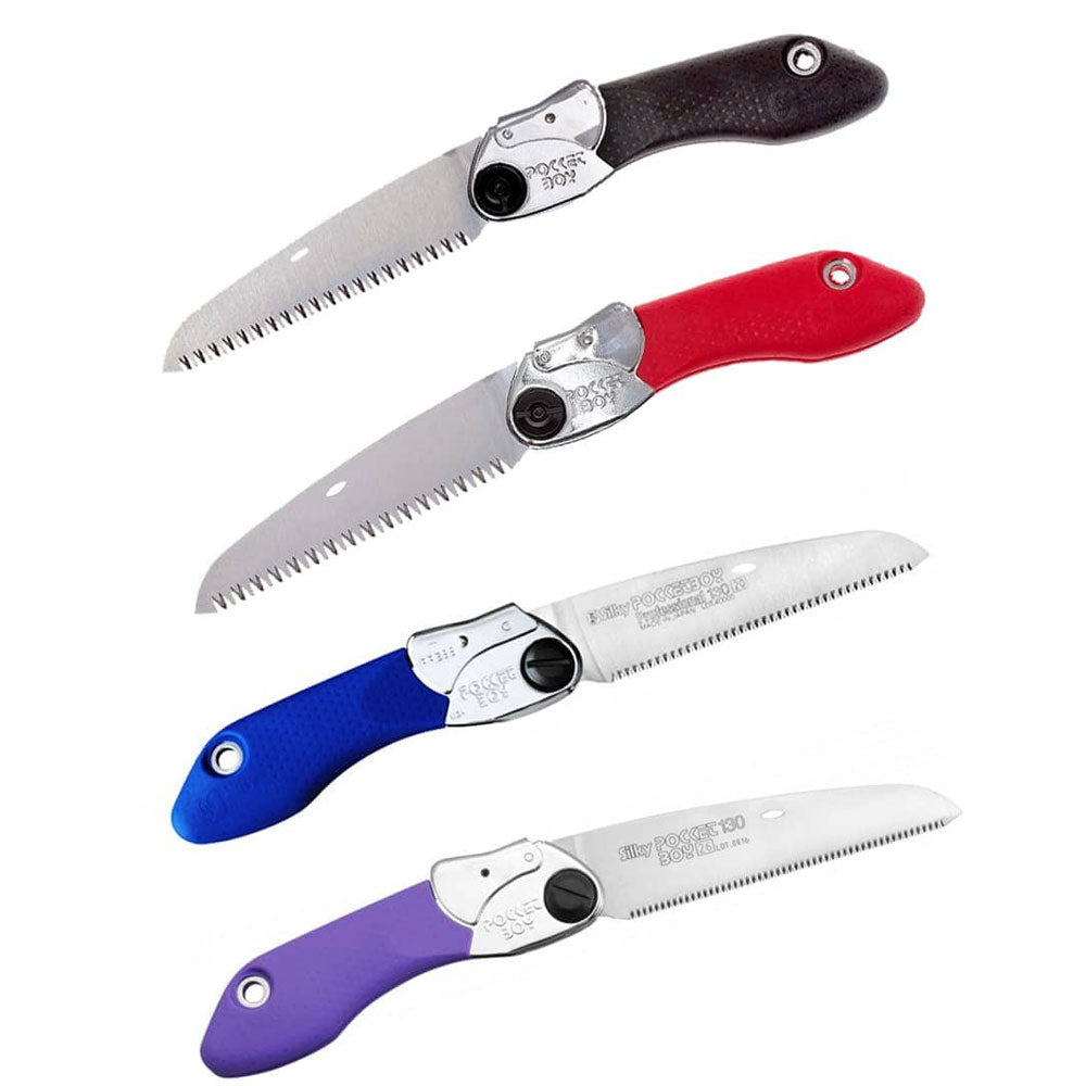 Explore the Silky Saw Little Giant Pocket Boy range at Mower City Albury. Compact yet powerful, these saws come in various tooth sizes, blade lengths, and handle colors. Portable with a perspex carry case. Interchangeable blades for ultimate convenience. Find your perfect Pocket Boy today!
