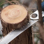 Discover the versatile Gomboy Medium-Tooth Folding Silky Saw for pruning, carpentry, and on-the-go tasks. Enjoy smooth, quick cuts with its hollow ground blades and rust prevention. Conveniently store it in the hinged carrying case. Experience superior grip, even in wet conditions, thanks to the special Gom rubber formula. Visit Mower City Albury today! in action