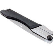 Discover the versatile Gomboy Medium-Tooth Folding Silky Saw for pruning, carpentry, and on-the-go tasks. Enjoy smooth, quick cuts with its hollow ground blades and rust prevention. Conveniently store it in the hinged carrying case. Experience superior grip, even in wet conditions, thanks to the special Gom rubber formula. Visit Mower City Albury today! 2
