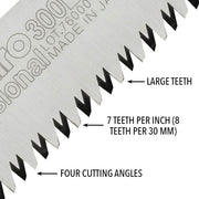  Discover the effortless cutting power of the Gomtaro Large Tooth Handsaw by Silky Saws at Mower City Albury. Designed for smooth cuts on the pull stroke, its thin, tensioned blade ensures no bowing. Ideal for pruning medium to large branches. Upgrade your pruning experience today!teeth description