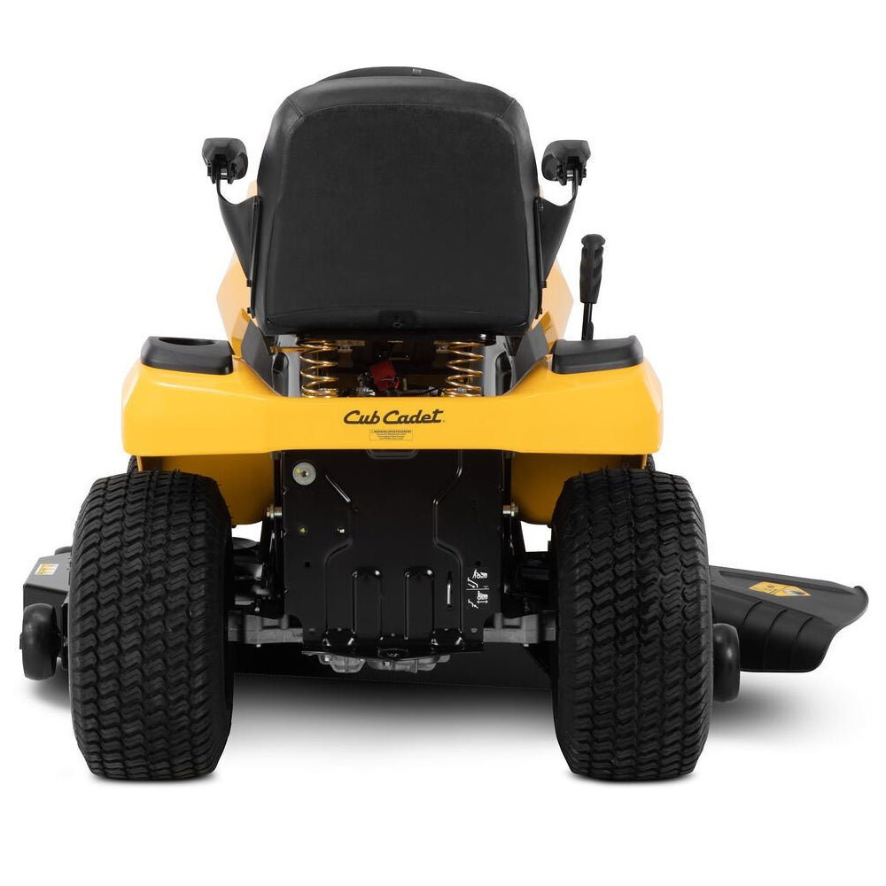 Cub Cadet Enduro XT2 LX 46 K ride-on mower with 24HP Kawasaki engine, 46-inch fabricated deck and diff lock, suited to properties up to 5 acres. Talk to the team at Mower City Albury.  Rear view