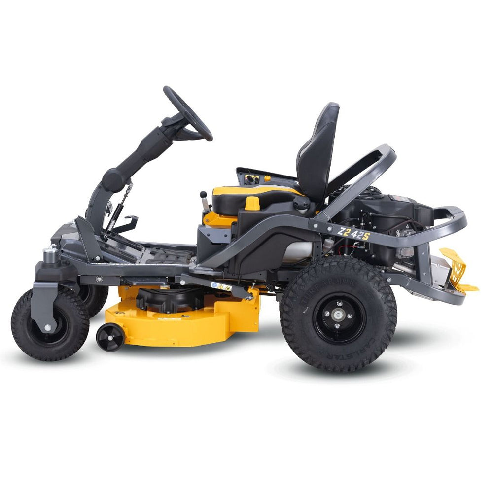 Cub Cadet Ultima Z2 42 S zero turn mower with Syncro Steer, 21.5HP Kawasaki engine and 42-inch fabricated deck. Talk to Mower City Albury. Side view