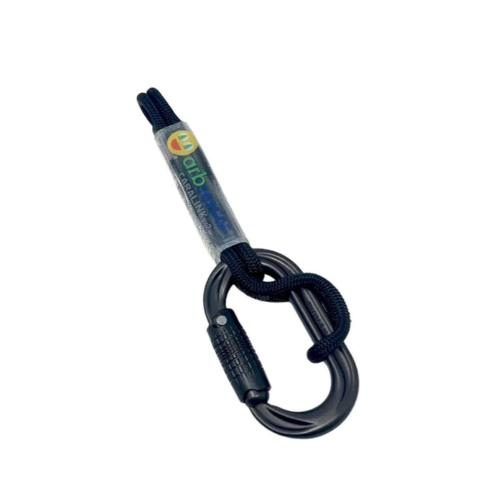 Discover Arbsession's caraLINK v2 Rope Wrench Tether at Mower City Albury: Compact, solid, and seamlessly integrated into your climbing system. Handcrafted by the Arbsession Splicing Team, it includes the DMM Ultra O for a complete kit. Ideal for arborists, ascenders, and descenders. 3
