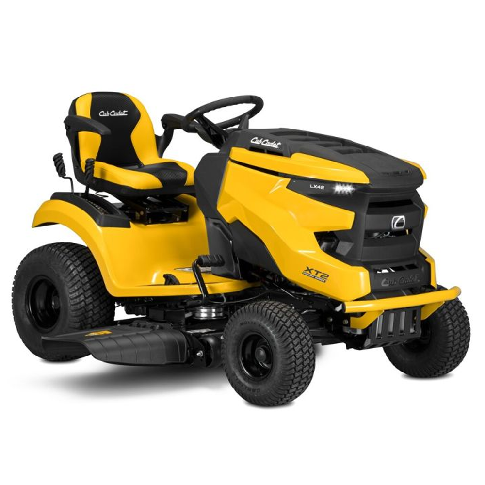 Cub Cadet XT2 LX 42 ride-on mower with 679cc EFI engine. Tough, efficient & packed with comfort. Ideal for blocks up to 4 acres. Pre-order at Mower City Albury – pickup only. side2
