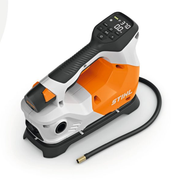 Portable STIHL KOA 20 Air Inflator with battery & charger. Inflate tyres, balls & gear with ease. In stock at Mower City Albury - Online and In-Store - inflate bike tyres and more