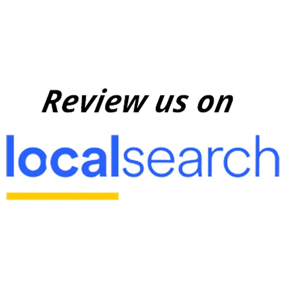 Text 'Review us on localsearch' Mower City Albury