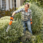 Keep your garden looking sharp with the STIHL HSA 26 Garden Shears Set. Lightweight, cordless, and easy to use for trimming grass or shrubs. Buy online from Mower City Albury – servicing Albury-Wodonga region. trims shrubs and hedges with ease