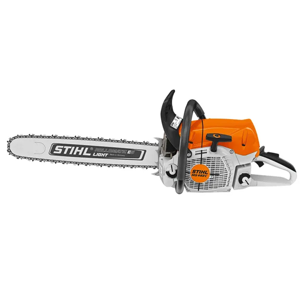 STIHL MS 462 C-M professional petrol chainsaw with 72.2cc engine, 4.4kW power and 20” bar. Built for forestry, felling and delimbing. Available at Mower City Albury. 