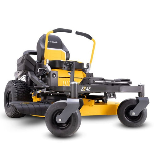 Cub Cadet Ultima Z2 42 zero-turn mower with 21.5HP Kawasaki engine and 42-inch fabricated deck. Built for blocks up to four acres. Available at Mower City Albury. 1