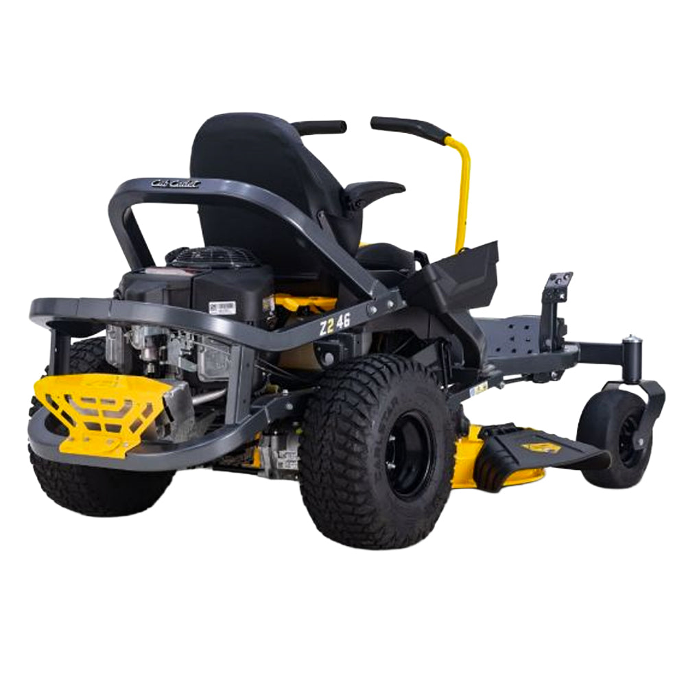 Cub Cadet Ultima Z2 46 zero-turn mower with a 21.5HP Kawasaki engine and 46-inch fabricated deck for larger lawns and blocks up to four acres. Available at Mower City Albury. Back
