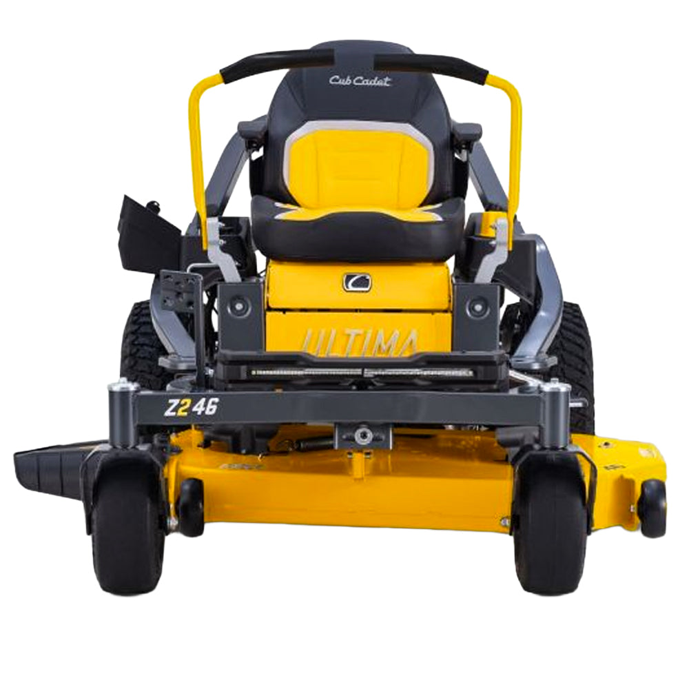 Cub Cadet Ultima Z2 46 zero-turn mower with a 21.5HP Kawasaki engine and 46-inch fabricated deck for larger lawns and blocks up to four acres. Available at Mower City Albury. 10
