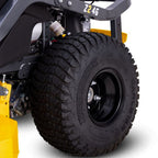 Cub Cadet Ultima Z2 46 zero-turn mower with a 21.5HP Kawasaki engine and 46-inch fabricated deck for larger lawns and blocks up to four acres. Available at Mower City Albury. Close up of tyre