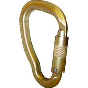 ISC Tree Climbing Forged Big Dan Supersafe Karabiner. Auto locking Karabiner made from heat treated forged steel. Sleek ergonomic design, high strength to weight ratio. Construction: Steel Action: ''AUTOLOCK'' Strength 5,000kg Rated at 50kN. Style: Big Dan Gate Opening: 25mm Weight: 278g Approved Standards: CE EN 362 123