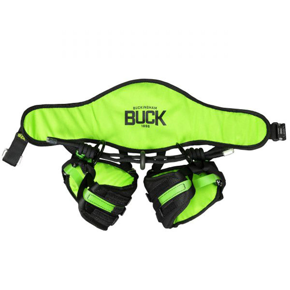 The Buckingham Agility Harness features proper fit, adjustment slippage, suspension systems mobility, lower hardware & attachment options during suspension. New back pad for max. support, new Leg Pad/Suspension & Segmented Rope Bridge/Suspension bridge systems. Lower rigging plate hardware design. Size S-M-L. 123