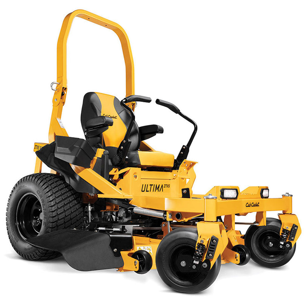 The Cub Cadet Ultima ZTX5 54. Cutting edge design with commercial grade features-5 4" 10 G fabricated steel deck, ROPS bar & dual ZT3200 transmission-the ultimate in durability with many ergonomic features built in. Ideal for a wide range of blocks & terrains. At Mower City Albury. 3 years domestic /2 Year commercial Warranty. 123