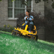 With the Cub Cadet ZTS1 42 Zero Turn Ride On Mower, there is a no compromise.  Ideal for large residential & up to 5 acres. The unique combination of zero turn agility and stable safe handling on slopes makes the ZTS1 42 a perfect mower for challenging terrain. Steering wheel control & 4 wheel steering. 3 Year Warranty.123