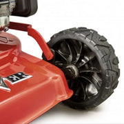 Duracut 410: Light & agile for small areas yet big enough up to 1/4 acre. Rover's "Great Start, Great Finish" motto -starts easily & delivers a manicured looking lawn. Ideal med. size mower. 45L catcher, quick release handle locks,140cc Rover engine, 2 high lift blades Safe Stop Engine brake. 5 Year Warranty.123